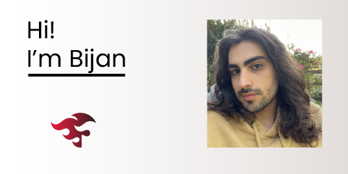 Text that says 'Hi I'm Bijan' and picture of Bijan Fandey