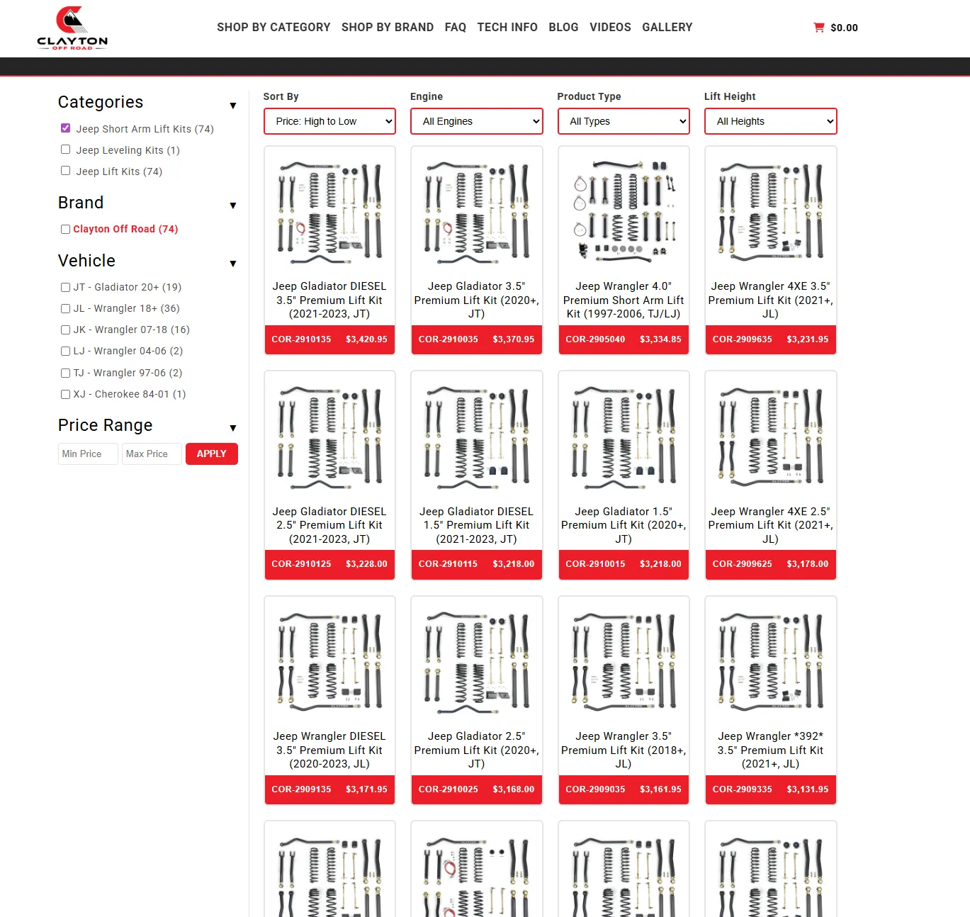 Collection page with live updates based on filters